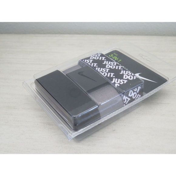 Nike DS5025924MB Men's Sz O/S Up To 42" Black/Gray Web Pack Dust Belt (3 Pack) - Picture 3 of 4